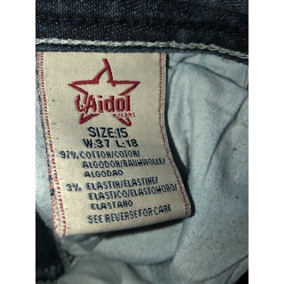 L.A. Idol USA Capris w/Angel Wings on both Back Pockets and Scattered Bling 15 - Picture 11 of 12